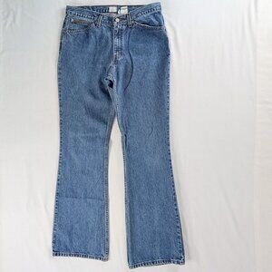 VTG Calvin Klein Calvin Flare Blue Denim Doublestone Jeans Long Length